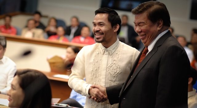 Drilon quizzes Pacquiao on bill creating PH boxing agency