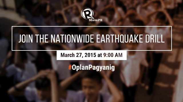 #OplanPagyanig: Join the nationwide earthquake drill