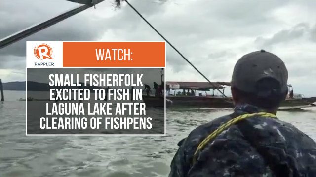 WATCH: Small fisherfolk excited to fish in Laguna Lake after clearing of fishpens