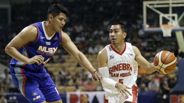 FOLLOW THE LEADER. LA Tenorio (R) was on fire against NLEX. Photo from PBA Images 