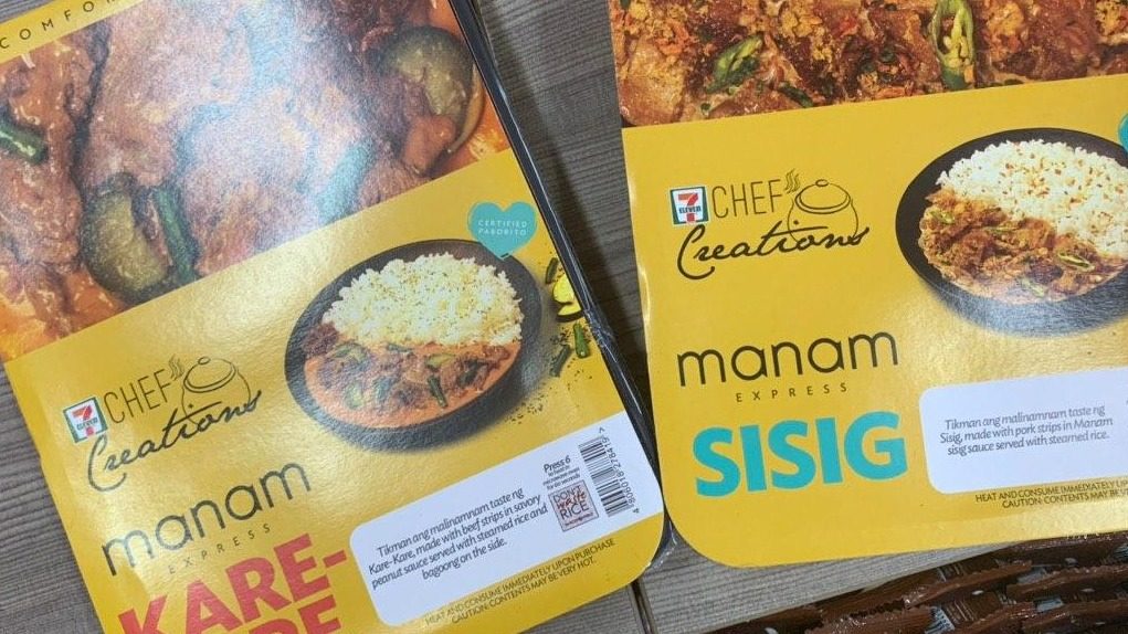 LOOK: Manam Express partners with 7-Eleven for microwaveable sisig, kare-kare meals