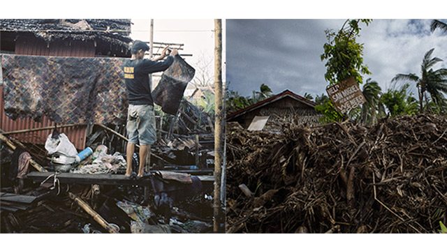 YOLANDA AFTERMATH. Homes of the Banago bag makers were also wiped out by the typhoon last year.