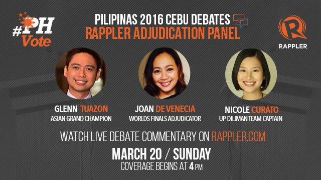 World-class debaters to adjudicate candidates on Rappler panel