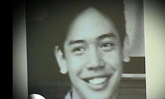 REST IN PEACE. A photo of British School Manila student Liam Madamba on display at his wake. Screengrab from ABS-CBN   
