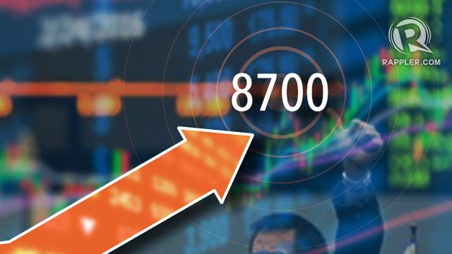 Philippine stocks break 8,700 level to open 2018