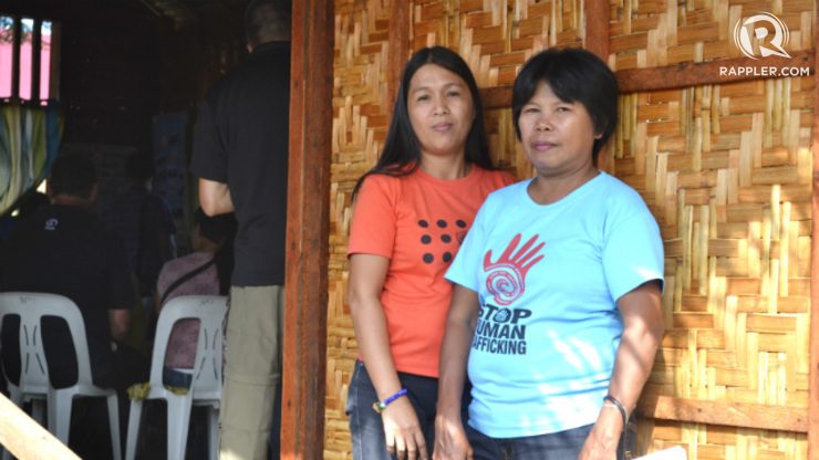 NO MORE TEARS. Norma Suyon (right) says that they are trying to move one from the wrath of Typhoon Yolanda.