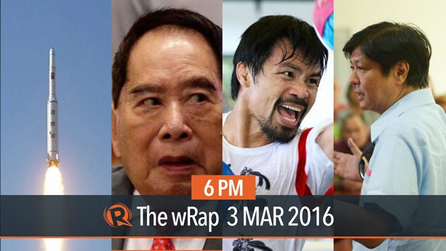 Marcos’ candidacy, HBO on Pacquiao, PH billionaires | 6PM wRap