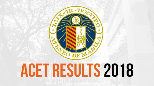 Ateneo de Manila releases ACET 2018 results