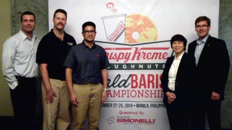 FLAGSHIP MARKET. Krispy Kreme executives (from left): Daniel Beem, Kevin Matias, Jim, Fuentebella, Sharon Fuentebella, and president and CEO Tony Thompson say the Philippines is one of the flagship markets to grow the 77-year-old brand internationally. Photo from Krispy Kreme