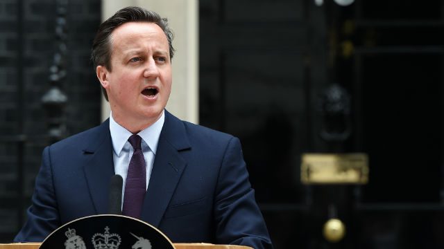 Historic UK vote: David Cameron savors his victory