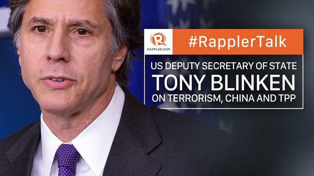 Rappler Talk: US Deputy Secretary of State on terrorism, China and TPP