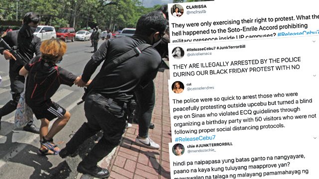 #ReleaseCebu7 trends in PH as netizens condemn arrest of Cebu City activists
