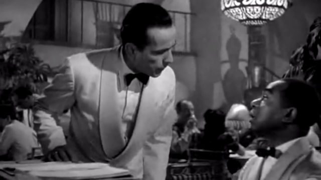 AS TIME GOES BY. Decades later, the magic of 'Casablanca' hasn't faded. Screengrab from YouTube