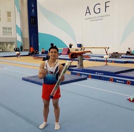 Filipino gymnast Yulo nabs silver in Azerbaijan stint
