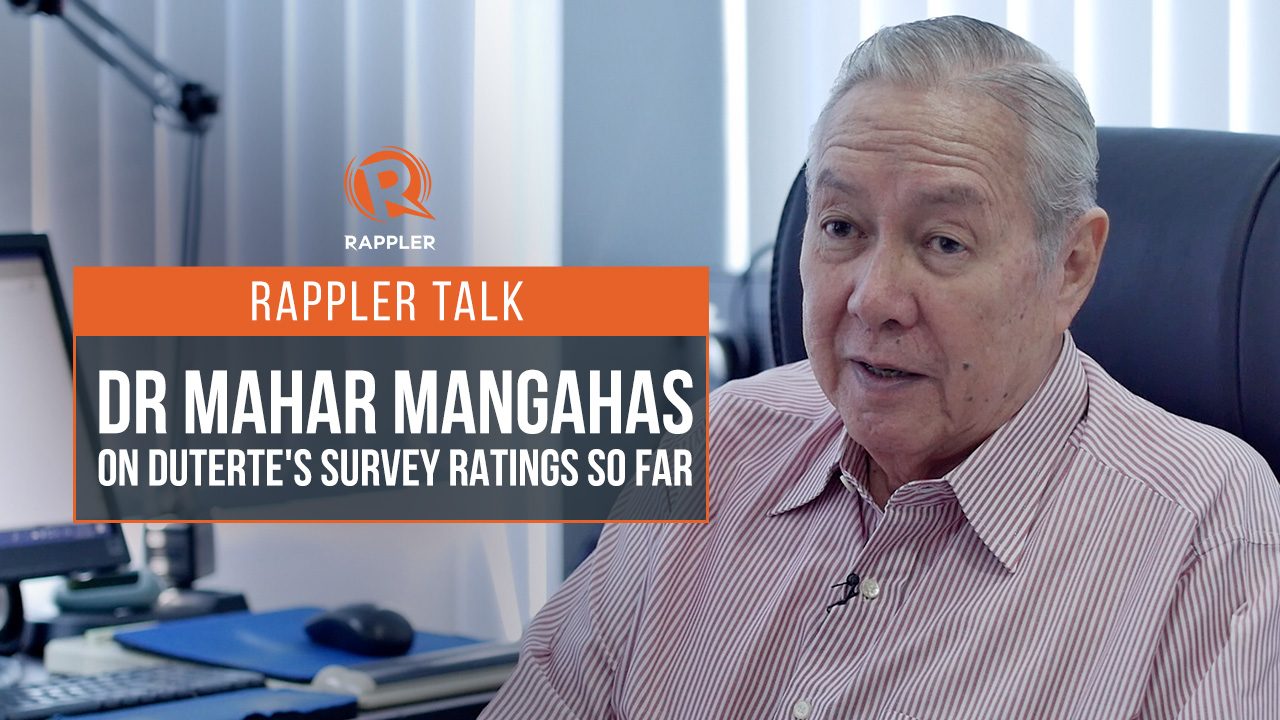 Rappler Talk: Dr Mahar Mangahas on Duterte’s survey ratings so far