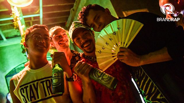 Guests cooled down with cold bottles of Heineken and fans courtesy of streetwear label UNKNWN 