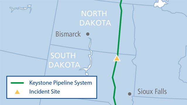 Leak forces closure of Keystone oil pipeline