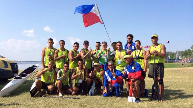 The Philippine Army Dragon Boat team celebrates their victory. Photo from Facebook