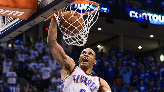 Russell Westbrook hasn't had to play without Kevin Durant much. File photo by Larry W. Smith/EPA
