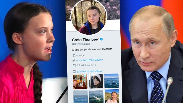Greta Thunberg mocks Putin’s ‘kind girl’ jibes on Twitter