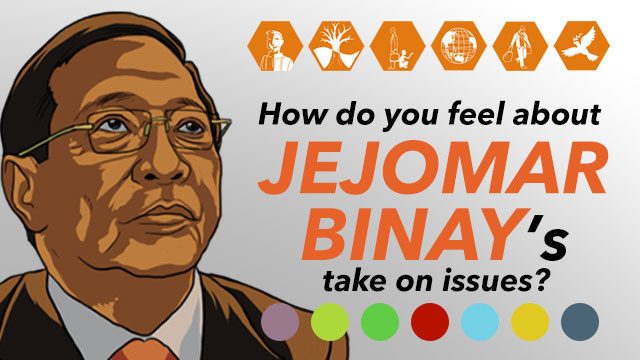 How do you feel about Jejomar Binay’s take on issues?