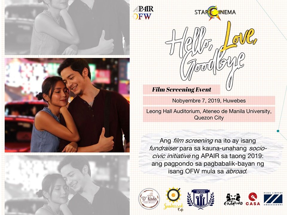 Ateneo PAIR screens ‘Hello, Love, Goodbye’ to bring home an OFW