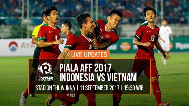 LIVE UPDATES Piala AFF 2017: Duel Indonesia VS Vietnam