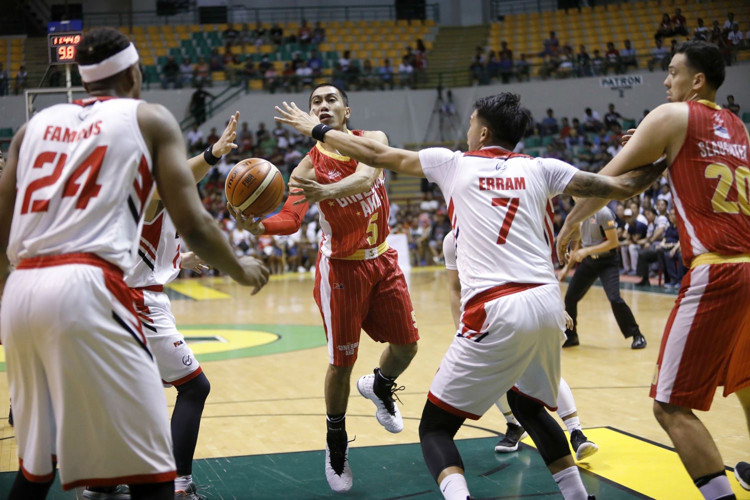 Ginebra thwarts Blackwater for first win as Slaughter returns
