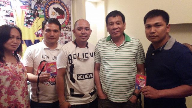 Over 600,000 OFWs mobilizing for Duterte campaign