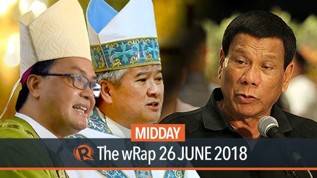 Catholic Church criticizes Duterte, tambays update  | Midday wRap