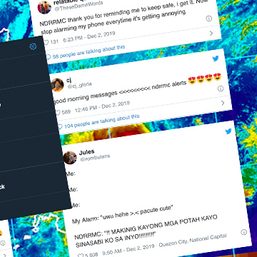 Annoyed by NDRRMC alerts about Typhoon Tisoy? Twitter users sound off