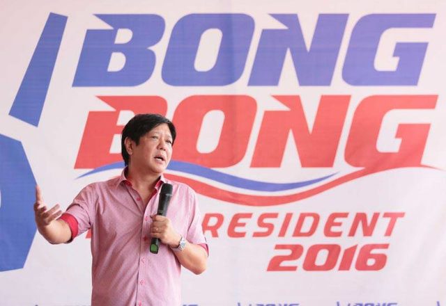 'WE'RE ELECTED.' Senator Bongbong Marcos says his family's electoral victory is a sign that Filipinos have moved on from martial law. File photo from Marcos' Facebook page 