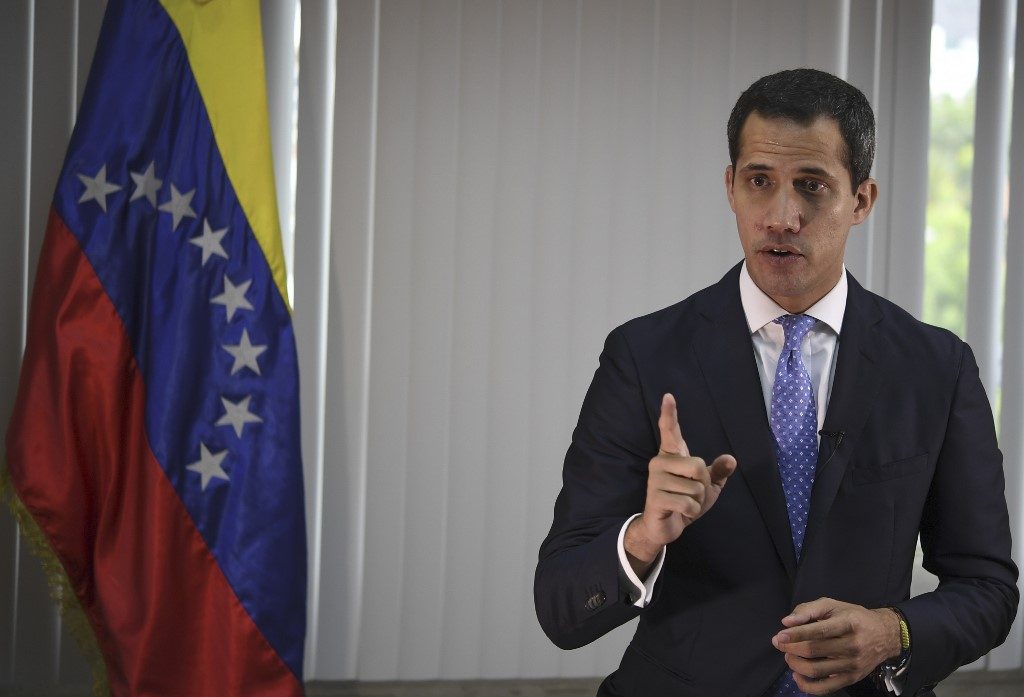 ACTING PRESIDENT. In this file photo, Venezuelan opposition leader and self-declared president Juan Guaido offers an interview to AFP in Caracas on May 6, 2019. Photo by Yuri Cortez/AFP 