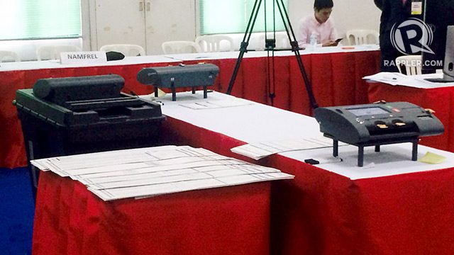 Smartmatic's PCOS machines, as presented to Comelec on Wednesday, December 10. Michael Bueza/Rappler