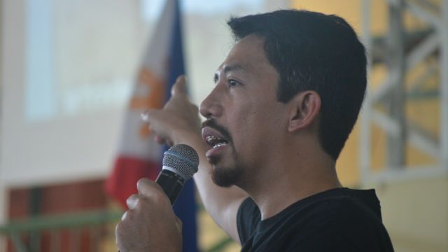 PREPAREDNESS. MovePH Executive Director Rupert Ambil asks the audience to be information advocates. Photo by Misael Ramos/ The Baybay Granary/ Rappler 