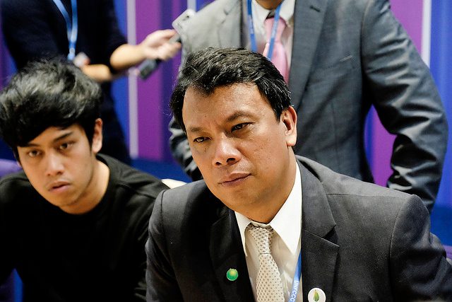 FILIPINOS AT COP21. Presidential adviser for environment protection Neric Acosta is part of the Philippine delegation in Paris. Photo from official COP21 Flickr 