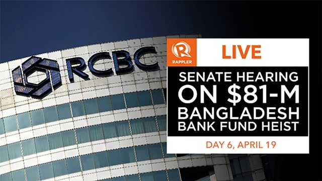 WATCH: Senate hearing on $81-M Bangladesh bank heist, Day 6