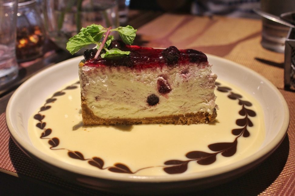 DESSERT. The tasty blueberry cheesecake from Arabela is a must-try!  