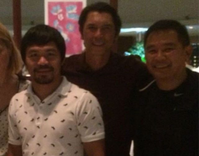 LOOK: Chot Reyes, Manny Pacquiao, Lou Diamond Phillips arrive for FIBA bid