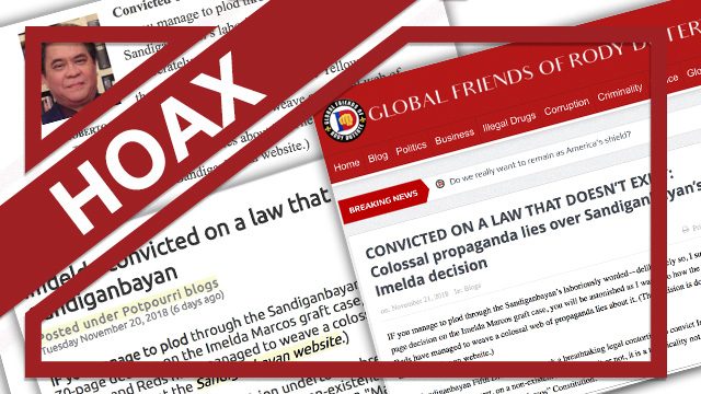 HOAX: Imelda Marcos convicted on law that ‘doesn’t exist’