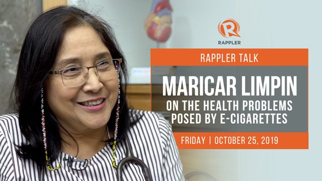 Rappler Talk: Maricar Limpin on health problems posed by e-cigarettes