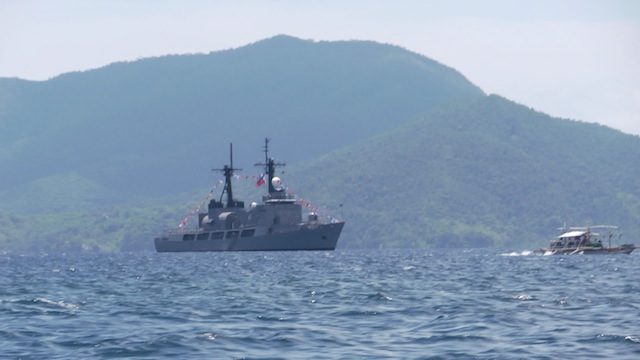 ULUGAN BAY: A Philippine warship inside the Ulugan Bay in Palawan, the home port of the Philippine Navy's Hamilton-class cutters. Rappler file photo  