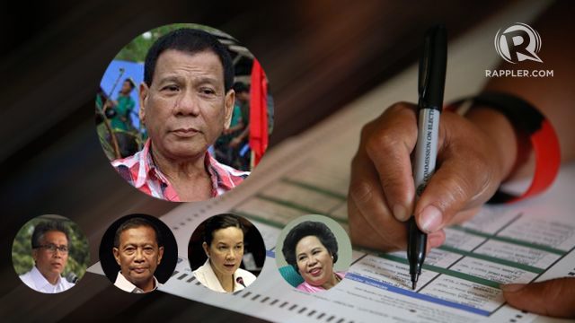 CHOICES. Mayor Rodrigo Duterte is the current frontrunner in the race, but there are still qualms about his position on many issues. Image courtesy of Raffy de Guzman 