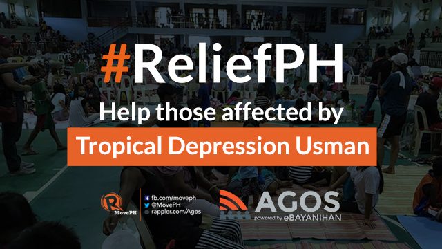 #ReliefPH: Help victims of Tropical Depression Usman