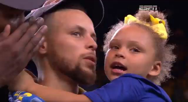 WATCH: Riley Curry is enjoying the Warriors’ championship win