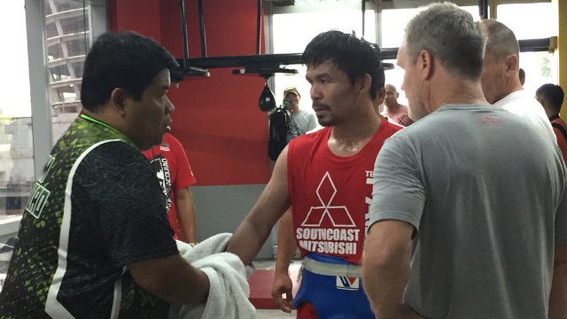 Pacquiao’s sparring, and those who get to punch a senator