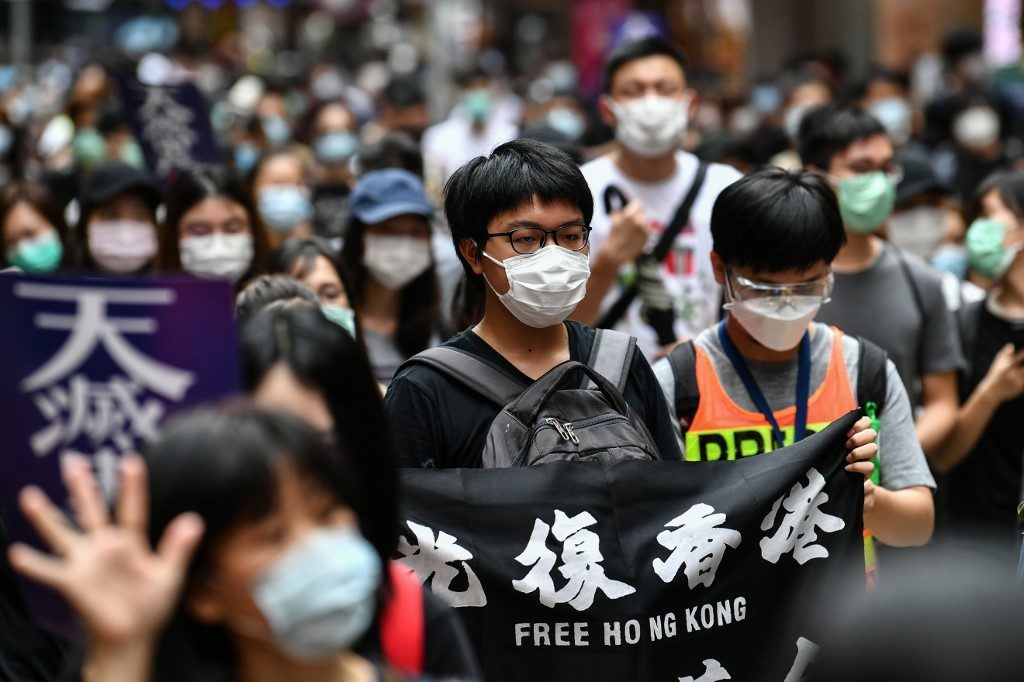 Thousands protest in Hong Kong over China security law proposal