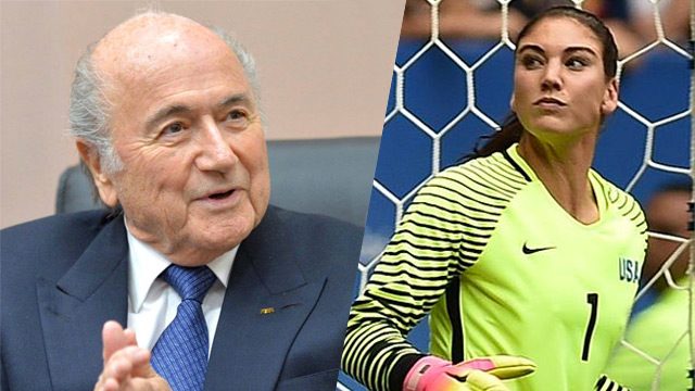 Blatter says Hope Solo’s ‘grabbed ass’ claim is ‘absurd’