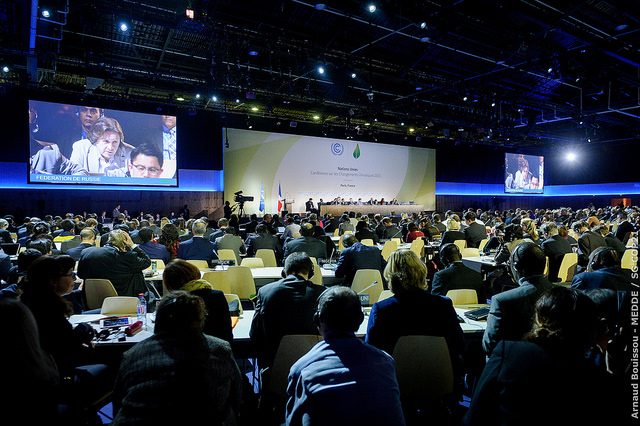 PARIS COMMITTEE. Negotiators from all countries convene during the daily Paris Committee meetings. Photo from official COP21 Flickr 