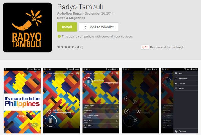 For Filipinos abroad: Radyo Tambuli virtual radio app